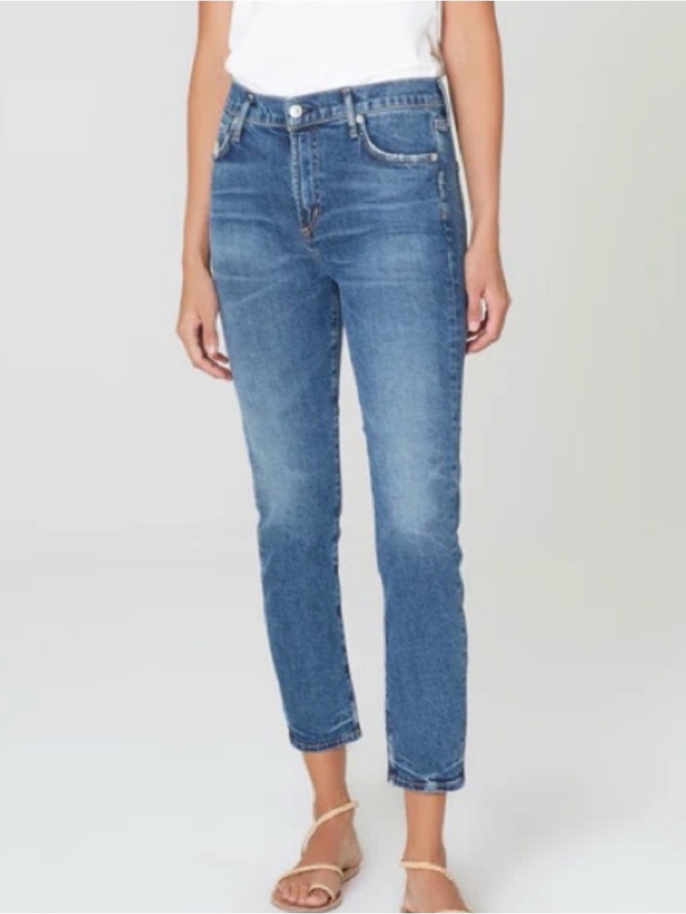 Citizens of Humanity Premium Vintage Harlow Ankle Mid Rise Slim Jeans.